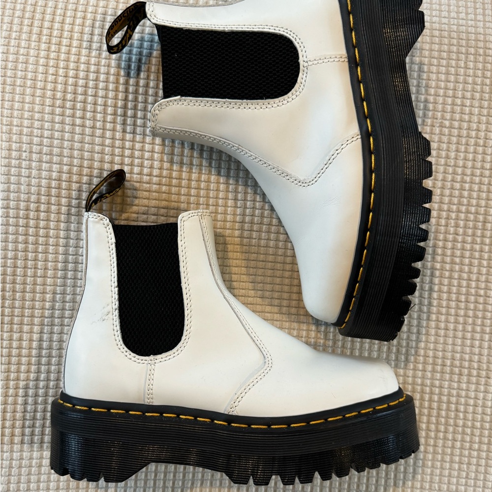 Dr. Martens White Combat Boots
